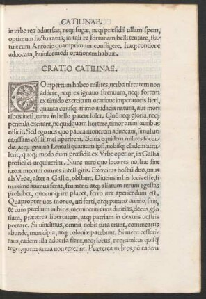 Oratio Catilinae.