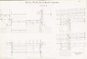 Berliner Brücke über die Havel, Berlin-Spandau: Hubvorrichtung: Schnitte 1:20
