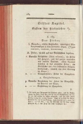 Eilftes Kapitel. System der Fieberlehre