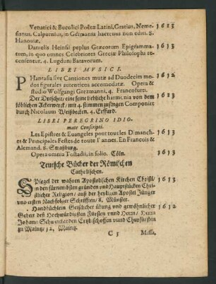 Teutsche Bücher der Römischen Catholischen.