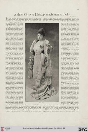 14: Madame Réjane im Königl. Schauspielhause zu Berlin
