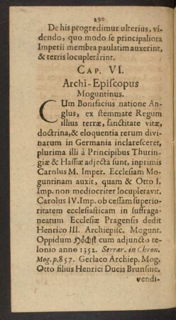 Caput VI. [Augmenta Principatuum Et Comitatuum.]
