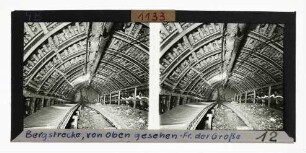 Schachtanlage Friedrich der Große - Streckenband, Bergstrecke, von oben gesehen