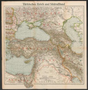 Karte: Türkisches Reich und Südrußland (Beilage zur Kriegschronik.)
