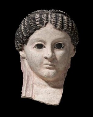Mumienmaske einer Frau aus Hermopolis Magna/Ashmunein