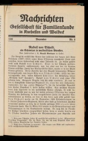 [1. Jahrgang], Nr. 2, Dezember 1925