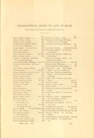 Geographical index to list of maps