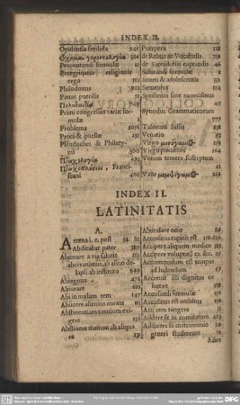 Index II. Latinitatis