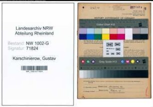 Entnazifizierung Gustav Karschinierow, geb. 06.04.1906 (Kaufmann)