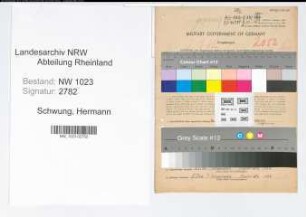 Entnazifizierung Hermann Schwung , geb. 10.04.1903 (Zollbeamter)