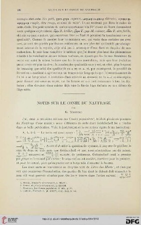 29: Notes sur le conte du naufragé