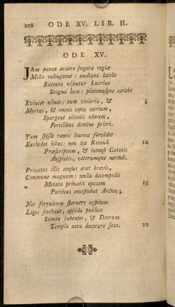 208-217, Ode XV.