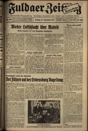 Ausgabe vom Freitag, den 20. November 1936.