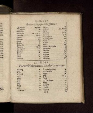 I. Index Autorum, qui allegantur
