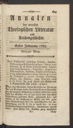 Vierzigste Woche
