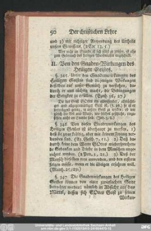 II. Von den Gnaden-Wirkungen des Heiligen Geistes.
