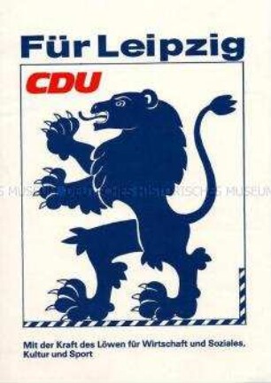 Flugblatt der CDU für Leipzig