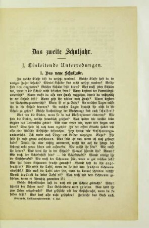 I. Einleitende Unterredungen