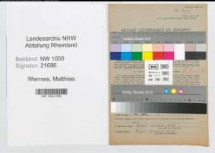 Entnazifizierung Matthias Wermes, geb. 23.09.1894 (Telegrafensekretaer)