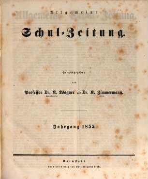 Allgemeine Schulzeitung. 32, 32. 1855