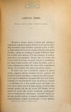 Storia della pittura in Italia dal secolo II al secolo XVI : per G[iovanni]. B[attista]. Cavalcaselle e J[oseph] A. Crowe. Edizione con aggiunta di un'appendice. [von Bd. 9 an:] per cura di Alfredo Mazza, 3. I pittori della scuola Senese nel secolo XIV e ne' primi anni del seguente, ed alcuni altri di Pisa e di Luca seguaci di quella maniera