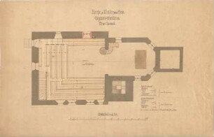Dolmetsch, Heinrich; Weiler am Stein; Ev. Pfarrkirche, Restaurierung - Neuer Zustand - Empore (Grundriss)
