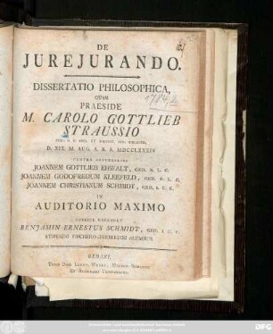De Jurejurando : Dissertatio Philosophica