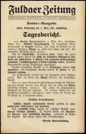Ausgabe vom Donnerstag, den 04. März 1915.