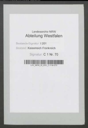 Aufnahme des Vermögens des Stifts Langenhorst. Namensverzeichnis der Stiftsdamen.