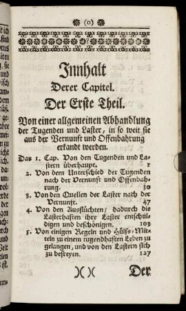 Innhalt Derer Capitel