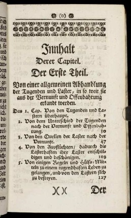 Innhalt Derer Capitel