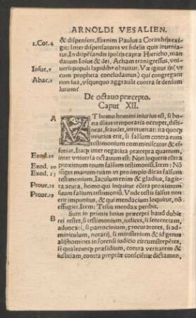 De octavo praecepto Caput XII.
