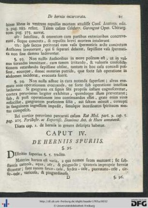 Caput IV. De Herniis Spuriis.