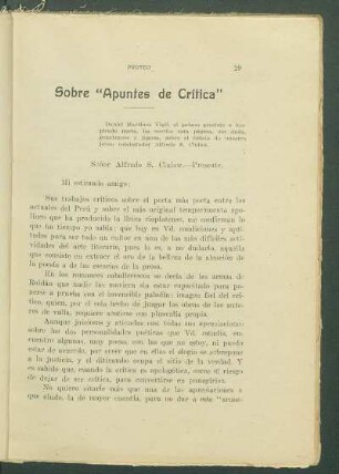 Sobre "Apuntes de Crítica"