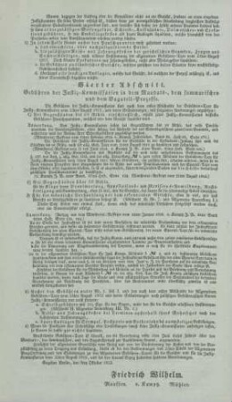 Vierter Abschnitt. Gebühren der Justiz-Kommissarien in dem Mandats-, dem summarischen und dem Bagatell-Prozesse