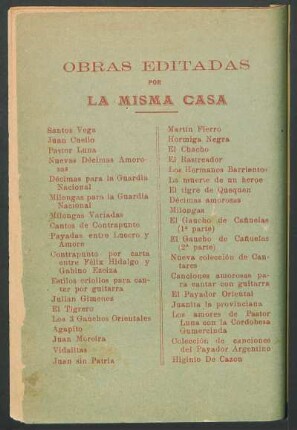 Obras editadas por la misma casa