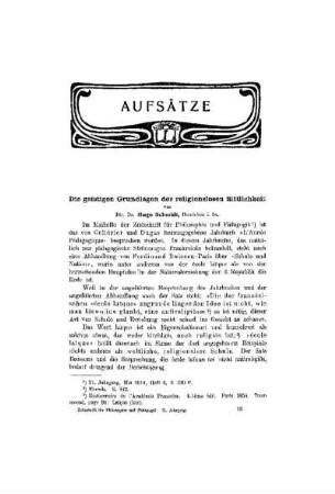 Die geistigen Grundlagen der religionslosen Sittlichkeit