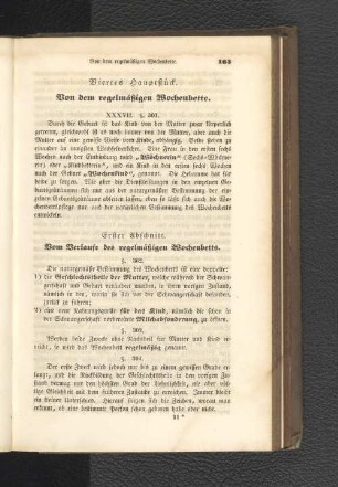 Viertes Hauptstück. Von dem regelmäßigen Wochenbette.