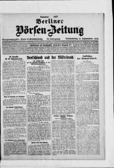 Berliner Börsen-Zeitung, Morgenausgabe