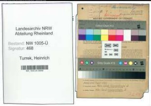 Entnazifizierung Heinrich Turrek , geb. 17.05.1906 (Hausmeister)