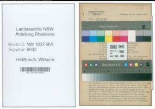 Entnazifizierung Wilhelm Hirtzbruch , geb. 02.04.1894 (Bauunternehmer)