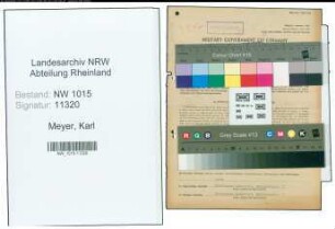 Entnazifizierung Karl Meyer , geb. 10.01.1904 (Schreiner)