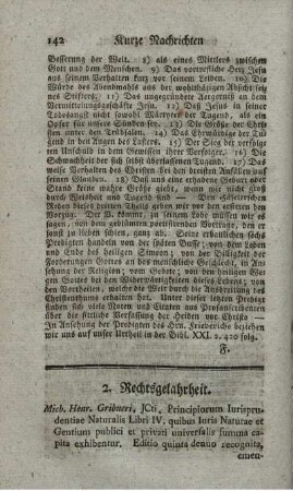 2. Rechtsgelahrheit.