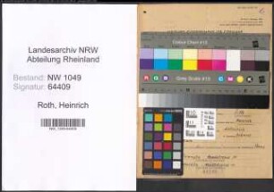 Entnazifizierung Heinrich Roth , geb. 24.09.1912 (Gastwirt)