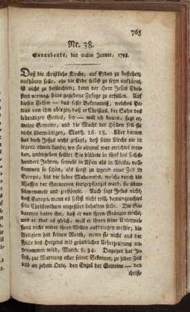 Nr. 38. Sonnabends, den 20sten Januar, 1798.