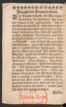 Anzahl der Einverleibten.