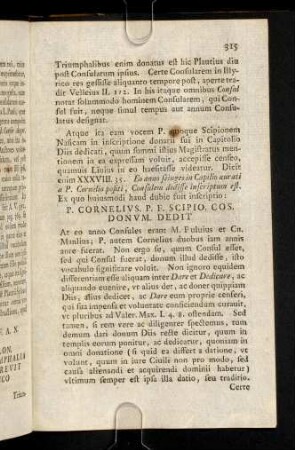 315-326, Triumphalibus enim donatus est hic Plautius ...