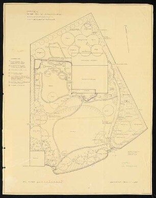 Garten Dr. W. Förschler, Schwenningen: Lageplan mit Pflanzplan 1:100