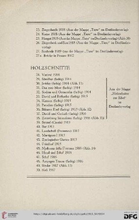 Holzschnitte (Nr. 28-62)