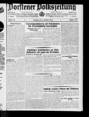 Dorstener Volkszeitung. 1919-1933